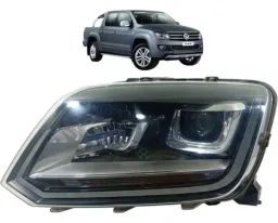 Farol esquerdo Volkswagen Amarok V6 2016 á 2020.