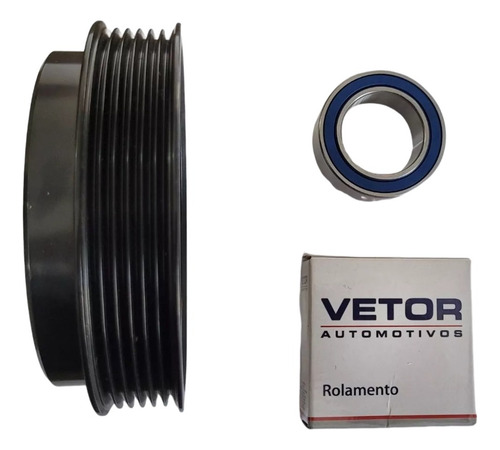 POLIA E CUBO COMPRESSOR CALSONIC SANDERO LOGAN DUSTER