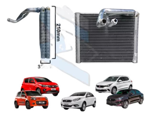 EVAPORADOR PARA FIAT ARGO CRONOS MOBI UNO PALIO DENSO ORIG.