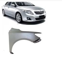 Paralama Direito Corolla 2009 a 2014 Orig. S/Furo Prata