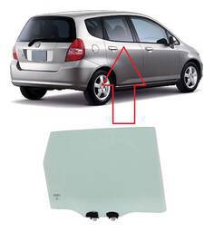 VIDRO PORTA TRASEIRA DIREITA FIT 2004 A 2008