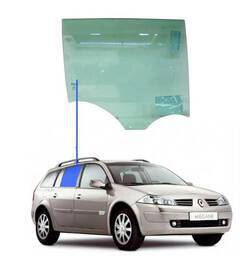 VIDRO PORTA TRASEIRA DIREITA MEGANE GRAND TOUR 2007 A 2013