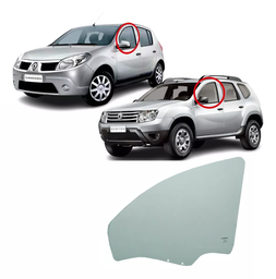 VIDRO PORTA DIANT ESQ SANDERO 08/14 DUSTER 12/20 OROCH 12/