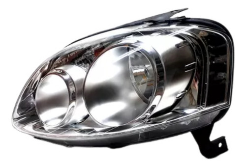FAROL ESQUERDO CROMADO FOX SPACEFOX - FOCO DUPLO (H7 H1) ESQUERDO