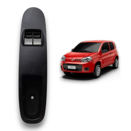 Moldura Botão Vidro Dianteiro Esquerdo -  Fiat Uno 2016