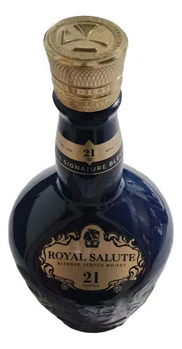 GARRAFA VAZIA WHISKY ROYAL SALUTE COM TAMPA E CAIXA (USADO) ROYAL SALUTE