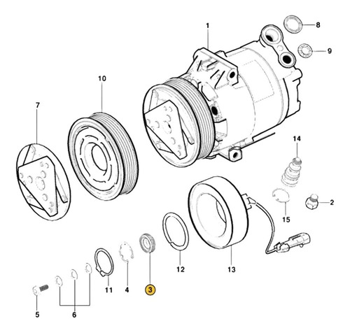 SELO RETENTOR COMPRESSOR ORIGINAL MAHLE DELPHI CVC ACPX9