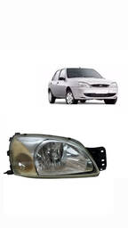 Farol Direito Fiesta 2000 a 2002, Courier 00/13 Pisca Crista