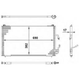 CONDENSADOR AR CONDICIONADO PEUGEOT 406 99A04 ORIGINAL BEHR