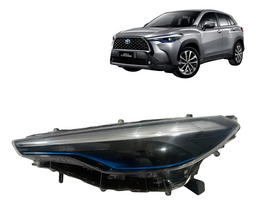 Farol Esquerdo Corolla Cross 2022 a 2024 Hybrido Friso Azul