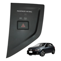 Botao Pisca Alerta Volkswagen Polo 2018-2021 Preto