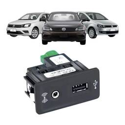 Conector Usb Com Entrada Auxiliar Gol Fox Jetta 5g0035222e