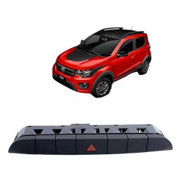Comando Pisca Alerta Fiat Mobi 2017 A 2023 100233013 Preto