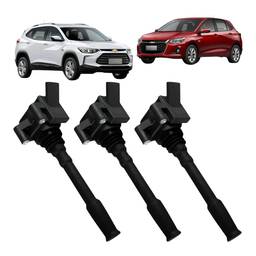 Kit 3 Bobinas Ignição Onix Tracker 1.0 1.2 3cc 2020/ Turbo 