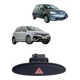 Botao Interruptor Pisca Alerta Toyota Etios 2013 Á 2020 Pret