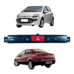Botão Pisca Alerta Desembaçador Fiat Punto Linea 2008 À 2013