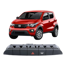 Botão Pisca Alerta Desembaçador Fiat Mobi 16/25 Original Pre