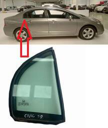 Vidro Porta Traseira Direita Fixo New Civic 2007 2008 a 2011