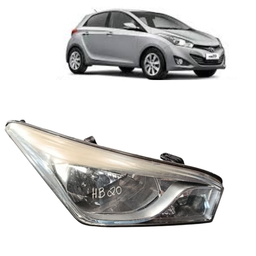 Farol Direito HB20 Cristal 2013 a 2019 Cristal