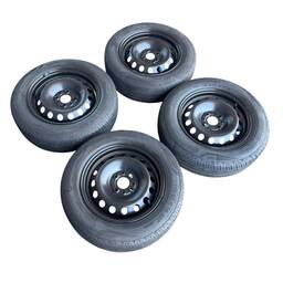 JOGO RODAS FERRO 14 PNEUS CONTINENTAL 175/65 ORIGINAL FIAT