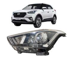 Farol Dian Hyundai 2017 a 2021 Creta Le C/detal Led Queimado