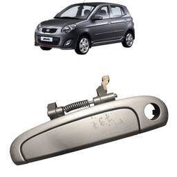 Macaneta Externa Motorista Picanto 2006 a 2011 Prata S/Miolo