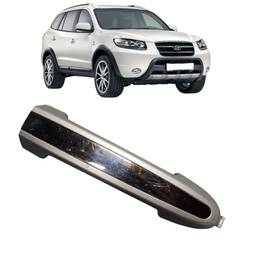 Macaneta Externa Porta Tras Diant Santa Fe 2006 a 2013 Prata