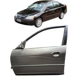 Porta Dianteira Esquerda Civic 2001 a 2006 Cinza C/ Detalhe