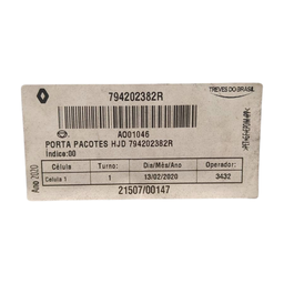 TAMPÃO BAGAGITO RENAULT DUSTER 2021 2022 2023/... 794202382R