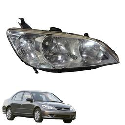 Farol Direito Honda Civic G7 2004 À 2006 Cromado Original