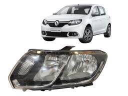 Farol Renault 2015 a 2019 Sandero Le Friso Cromado C/detalhe
