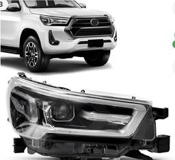 farol hilux 21/24 elet c/ led aro cro LD 