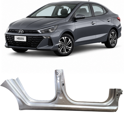 Soleira Direita HB20 Sedan 2020 2021 2022 a 2024 2025 Cinza