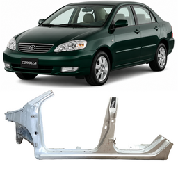 Soleira Com Botinha Esquerda Corolla 2003 2004 a 2008 Prata