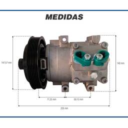 COMPRESSOR AR CONDICIONA ECOSPORT FIESTA 1.0 1.6 2008 A 2014