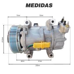 COMPRESSOR AR PEUGEOT 206 207 HOGGAR C3 2005/2012 SANDEN
