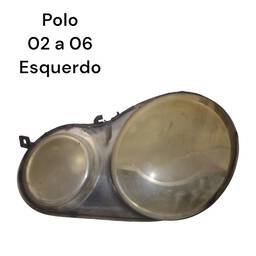 Farol Esquerdo Polo 2003 a 2006 Cromado