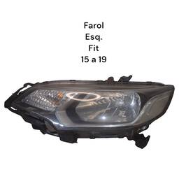 Farol Esquerdo Honda Fit 2015 a 2021 Masc Negra S/ Led
