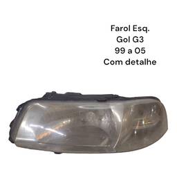 Farol Esquerdo Gol Saveiro Parati G3 Foco Simples Com Det