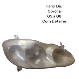 Farol Direito Toyota Corolla Fielder 2003 a 2004