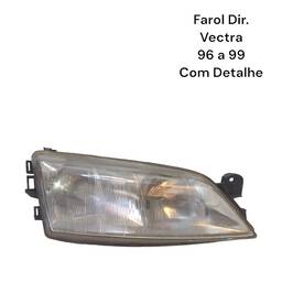 Farol Direito Vectra 1997 a 1999 C/ Pisca Separado Com Det