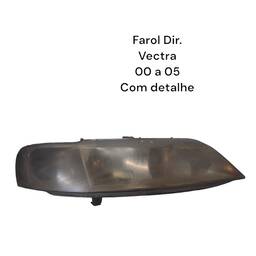 Farol Direito Vectra 2000 a 2005 Cromado Com Det 