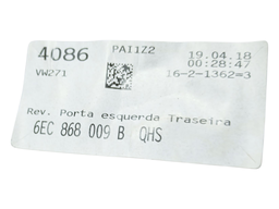 FORRO PORTA TRASEIRA ESQUERDA POLO VIRTUS 2017 A 2025