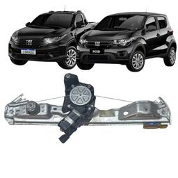 Máquina Vidro Eletrico Dianteiro Dir Original Mobi Strada 