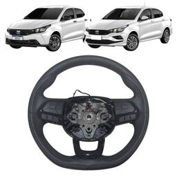 Volante Direção Black Piano Original Fiat Argo Cronos