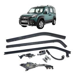 KIT CARRINHO PORTA TRAS DIREITA ORIGINA FIAT DOBLO 2011 2021