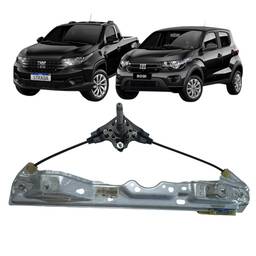  Máquina Vidro Manual Diant Esquerdo Fiat Mobi Nova Strada