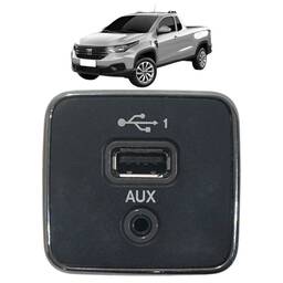 Tomada USB Auxiliar Original Fiat Nova Strada 2021 a 2025