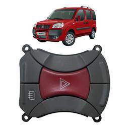 Régua Botão Pisca Alerta Desembaçador Origin Doblo 2012 2021