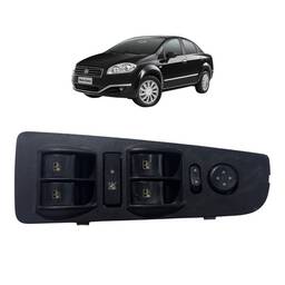 Comando Vidro Elétrico Dianteiro Esquerdo Origina Fiat Linea